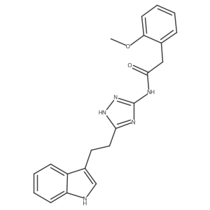 N-{3-[2-(1H-indol-3-yl)ethyl]-1H-1,2,4-triazol-5-yl}-2-(2-methoxyphenyl)acetamide Structure