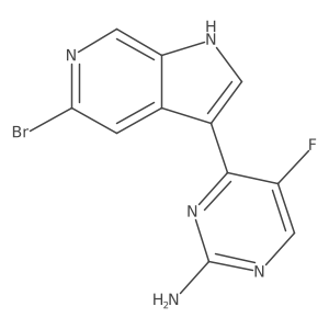 4-(5-Bromo-1H-pyrrolo[2,3-c]pyridin-3-yl)-5-fluoro-2-pyrimidinamine结构式