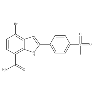 4-Bromo-2-(4-(methylsulfonyl)phenyl)-1H-indole-7-carboxamide Structure