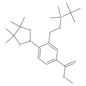 Methyl 3-(((tert-butyldimethylsilyl)oxy)methyl)-4-(4,4,5,5-tetramethyl-1,3,2-dioxaborolan-2-yl)benzoate Structure