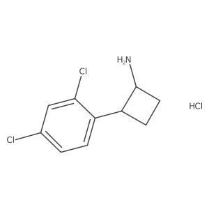 (1R,2R)-2-(2,4-Dichlorophenyl)cyclobutan-1-amine hydrochloride Structure