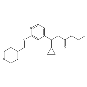 Ethyl (S)-3-cyclopropyl-3-(2-(piperidin-4-ylmethoxy)pyridin-4-yl)propanoate Structure