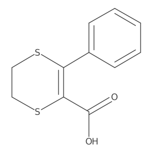 3-Phenyl-5,6-dihydro-1,4-dithiine-2-carboxylic acid结构式
