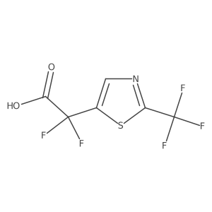 2,2-Difluoro-2-[2-(trifluoromethyl)-1,3-thiazol-5-yl]acetic acid结构式