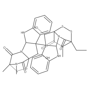 Chaetocin, 2-de(hydroxymethyl)-19'-deoxy-2-ethyl-6,6'-dihydroxy-, (6S,6'S,7S,7'S)- Structure