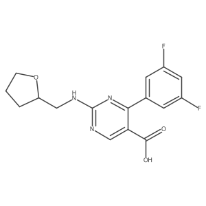 4-(3,5-Difluorophenyl)-2-{[(oxolan-2-yl)methyl]amino}pyrimidine-5-carboxylic acid Structure
