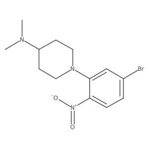 1-(5-Bromo-2-nitrophenyl)-N,N-dimethylpiperidin-4-amine Structure