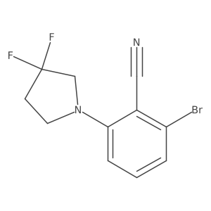 2-Bromo-6-(3,3-difluoropyrrolidin-1-yl)benzonitrile结构式