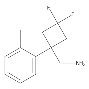 [3,3-Difluoro-1-(2-methylphenyl)cyclobutyl]methanamine结构式
