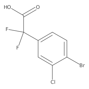 2-(4-Bromo-3-chlorophenyl)-2,2-difluoroacetic acid结构式