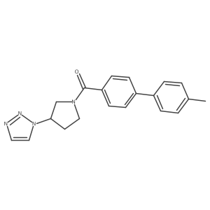 (3-(1H-1,2,3-triazol-1-yl)pyrrolidin-1-yl)(4'-methyl-[1,1'-biphenyl]-4-yl)methanone结构式