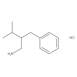 [2-(Aminomethyl)-3-methylbutyl]benzene hydrochloride Structure