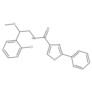 N-(2-(2-chlorophenyl)-2-methoxyethyl)-2-phenylthiazole-4-carboxamide Structure