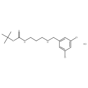 tert-butyl N-(3-{[(3,5-dichlorophenyl)methyl]amino}propyl)carbamate hydrochloride结构式