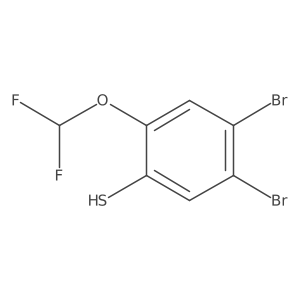 4,5-Dibromo-2-(difluoromethoxy)benzenethiol结构式