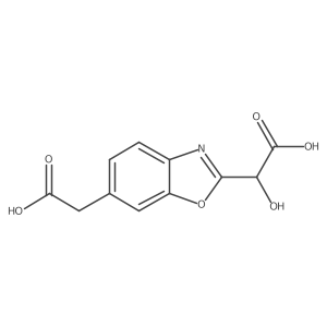 2-(Carboxy(hydroxy)methyl)benzo[d]oxazole-6-acetic acid结构式