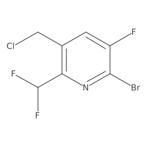 2-Bromo-5-(chloromethyl)-6-(difluoromethyl)-3-fluoropyridine结构式