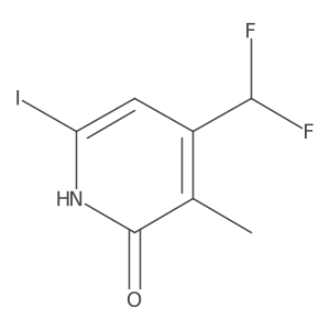 4-(Difluoromethyl)-6-iodo-3-methylpyridin-2-ol Structure