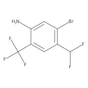 5-Bromo-4-difluoromethyl-2-(trifluoromethyl)aniline Structure