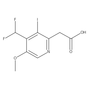 2-(4-(Difluoromethyl)-3-iodo-5-methoxypyridin-2-yl)acetic acid结构式