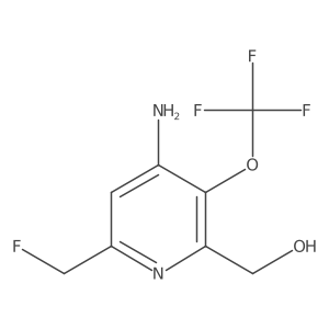 (4-Amino-6-(fluoromethyl)-3-(trifluoromethoxy)pyridin-2-yl)methanol结构式