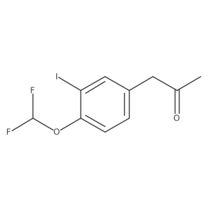 1-(4-(Difluoromethoxy)-3-iodophenyl)propan-2-one结构式