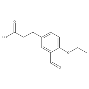 3-(4-Ethoxy-3-formyl-phenyl)-propionic acid结构式