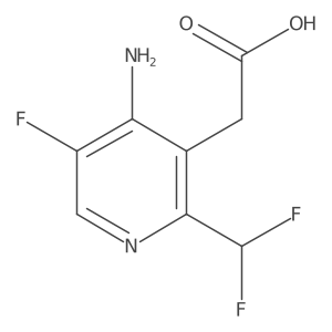 2-(4-Amino-2-(difluoromethyl)-5-fluoropyridin-3-yl)acetic acid结构式