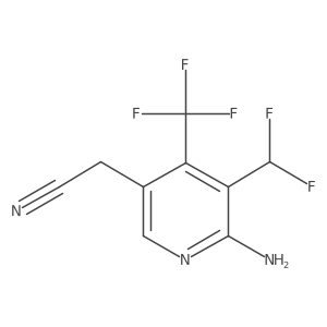 2-(6-Amino-5-(difluoromethyl)-4-(trifluoromethyl)pyridin-3-yl)acetonitrile Structure