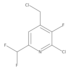 2-Chloro-4-(chloromethyl)-6-(difluoromethyl)-3-fluoropyridine Structure