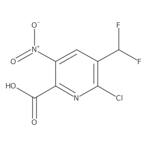 6-Chloro-5-(difluoromethyl)-3-nitropicolinic acid结构式