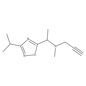 Methyl(prop-2-yn-1-yl){1-[3-(propan-2-yl)-1,2,4-oxadiazol-5-yl]ethyl}amine结构式