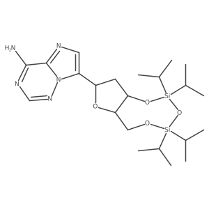 7-((6aR,8R,9aS)-2,2,4,4-tetraisopropyltetrahydro-6H-furo[3,2-f][1,3,5,2,4]trioxadisilocin-8-yl)imidazo[2,1-f][1,2,4]triazin-4-amine Structure