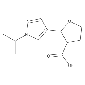 (2S,3S)-2-(1-Isopropyl-1H-pyrazol-4-yl)tetrahydrofuran-3-carboxylic acid结构式