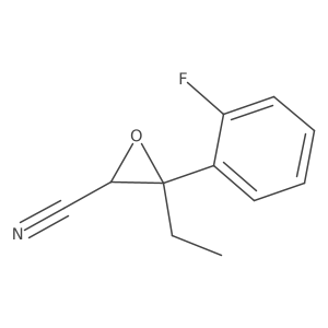 3-Ethyl-3-(2-fluorophenyl)oxirane-2-carbonitrile Structure
