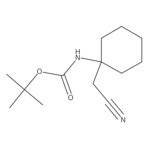 tert-butyl N-[1-(cyanomethyl)cyclohexyl]carbamate结构式