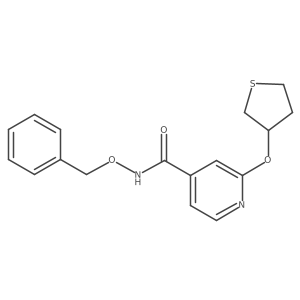 N-(benzyloxy)-2-((tetrahydrothiophen-3-yl)oxy)isonicotinamide Structure