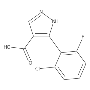 5-(2-chloro-6-fluorophenyl)-1H-pyrazole-4-carboxylic acid结构式