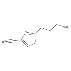 2-(3-Aminopropyl)-1,3-thiazole-4-carbonitrile结构式