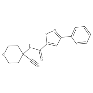N-(4-Cyanooxan-4-yl)-3-phenyl-1,2-thiazole-5-carboxamide结构式