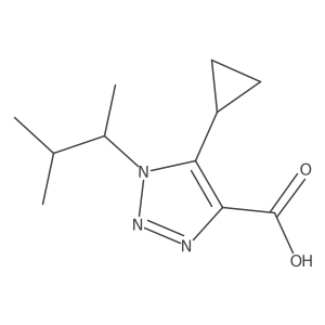 5-cyclopropyl-1-(3-methylbutan-2-yl)-1H-1,2,3-triazole-4-carboxylic acid Structure