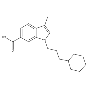 1-(3-Cyclohexylpropyl)-3-methyl-1H-indole-6-carboxylic acid结构式