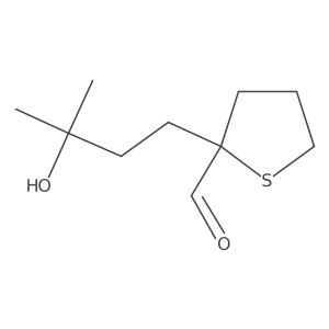 2-(3-Hydroxy-3-methylbutyl)thiolane-2-carbaldehyde Structure