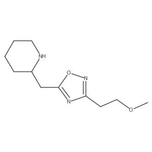 3-(2-Methoxyethyl)-5-(piperidin-2-ylmethyl)-1,2,4-oxadiazole结构式