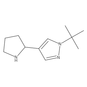 1-tert-butyl-4-(pyrrolidin-2-yl)-1H-pyrazole结构式