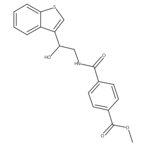 Methyl 4-((2-(benzo[b]thiophen-3-yl)-2-hydroxyethyl)carbamoyl)benzoate Structure