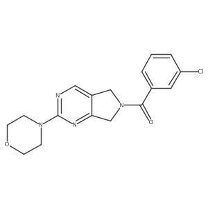 (3-chlorophenyl)(2-morpholino-5H-pyrrolo[3,4-d]pyrimidin-6(7H)-yl)methanone结构式
