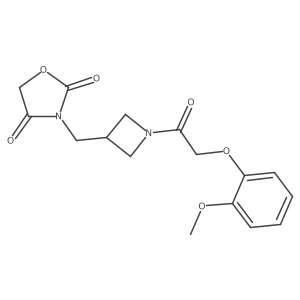 3-((1-(2-(2-Methoxyphenoxy)acetyl)azetidin-3-yl)methyl)oxazolidine-2,4-dione Structure
