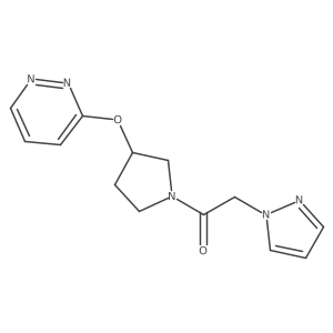2-(1H-pyrazol-1-yl)-1-(3-(pyridazin-3-yloxy)pyrrolidin-1-yl)ethanone Structure