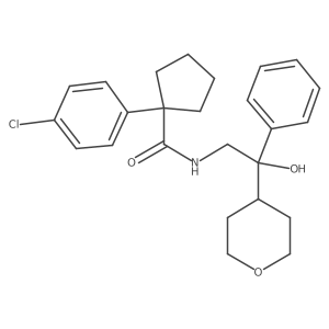 1-(4-chlorophenyl)-N-(2-hydroxy-2-phenyl-2-(tetrahydro-2H-pyran-4-yl)ethyl)cyclopentanecarboxamide结构式